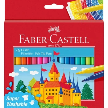 Фломастеры Faber-Castell Замок Felt tip pen Castle в картонной коробке 36 цветов (31678)
