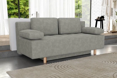 Прямий диван MÜNGER Sofa Bequem 192x92x80, з механізмом єврокнижка, з оббивкою з тканини Аляска 08