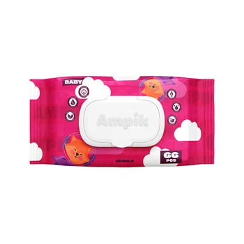 Влажные салфетки Ampik Light детские 66 шт Розовые (4850042980107)