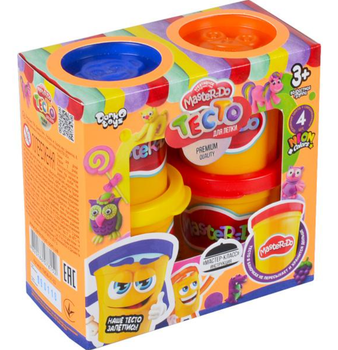 Набор для лепки Master Do Danko Toys, тесто для творчества, 4 цвета по 50 г, от 3 лет
