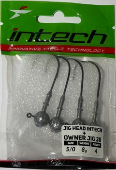 Джиг-головка Intech Owner Jig 28 №5/0 8,0 г высококачественные материалы 4 шт