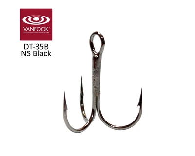Крючок тройной Vanfook DT-35B NS Black с бородкой #12 12шт