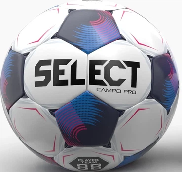 Футбольный мяч Select FB Campo Pro v26 4 полиуретан бело-синий 68-70 см