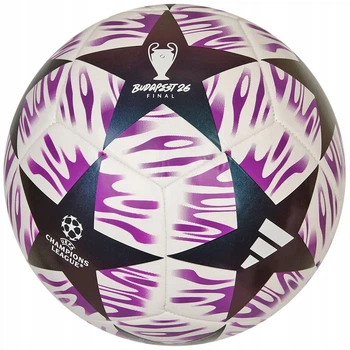Футбольный мяч UCL 25/26 Club JX9093 размер №4 100% TPU бело-фиолетовый