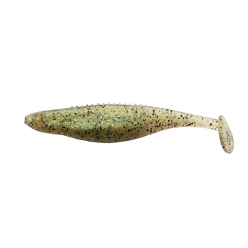 Виброхвост Bait Breath Harapan Shad 10 см съедобный Clear Beige/Seed Gold Green 6 шт
