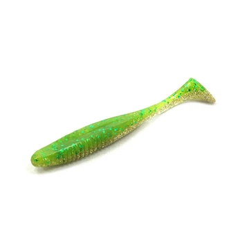 Виброхвост Bait Breath E.T.Shad 4,3" мягкий съедобный силикон 972 Lime SHAD 6 шт