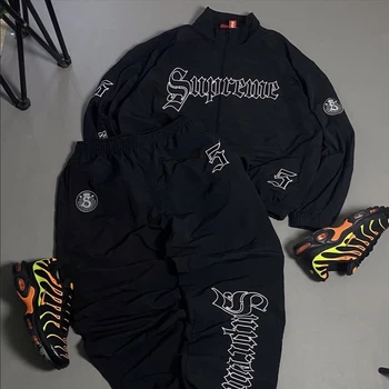 Ветровка + Штаны Supreme New York Track Jacket Nylon drill y2k sk8 Black S