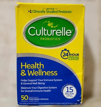 Пробіотик для кишечника та імунітету Culturelle Probiotics Health & Wellness LGG 15 Billion CFUs 50 капсул США