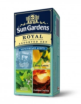 Чай ассорті "Royal assorted set" 25 пакетів, Sun Gardens (4 види чаю)