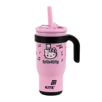 Термокружка Kite Hello Kitty, с трубочкой, 530 мл (HK25-1266)