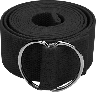 Ремень для йоги EasyFit EF-1830-BK петля-пояс для пилатеса и растяжки Черный (56001300)