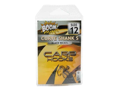 Гачок для мирної риби BOOM Curve Shank S №12 (10 шт/уп) (Black Nickel)
