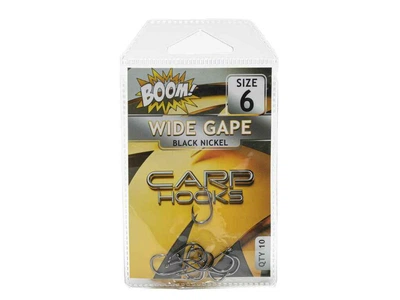 Гачок для мирної риби BOOM Wide Gape №4 (10 шт/уп) (Black Nickel)
