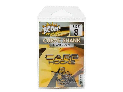 Гачок для мирної риби BOOM Curve Shank №8 (10 шт/уп) (Black Nickel)