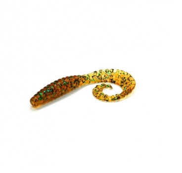 Приманка Bait Breath Curly Grub 3,5" (10шт) (Ur24 Pumpkin/green*seed),FS0011459