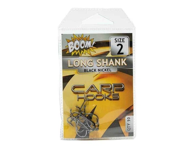 Гачок для мирної риби BOOM Long Shank №2 (10 шт/уп) (Black Nickel)