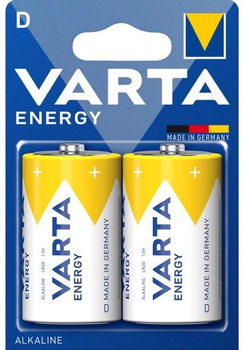 Батарейки VARTA Energy LR20/D, алкалінові, 1,5 В, 2 шт