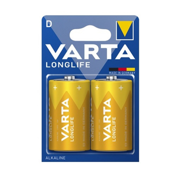 Батарейка алкалінова VARTA LONGLIFE (Жовта) LR20/D, на блістері 2шт (12шт в упаковці)