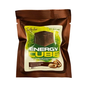 Батончик енергетичний Tasty Jar Шоколадно-фініковий 20г ENERGY CUBE