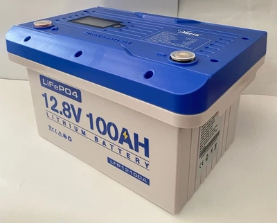 АКБ LiFePO4 ANERN AN-LFP-12100A 12.8 V 100 Ah 1.28KWh 1280 Wh (BMS100) монітор, пластиковий корпус