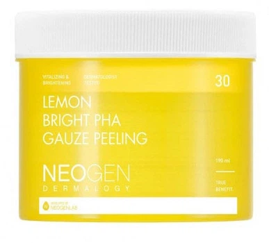 Пілінг-диски Neogen Dermalogy Lemon Bright PHA Gauze Peeling з екстрактом лимону 30 шт (8809653244272)