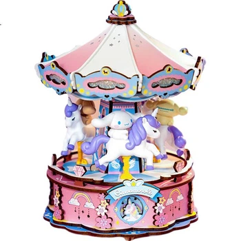 Конструктор Rolife Music Box музична шкатулка-карусель у вигляді собачки з великими вухами Sanrio