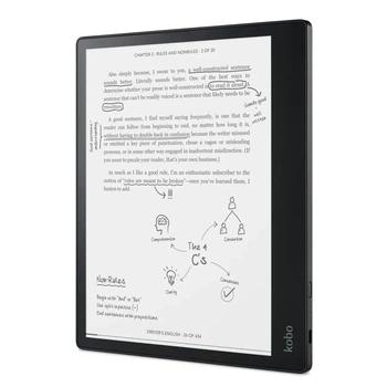 Электронная книга 10.3" Kobo Elipsa / 32ГБ / Linux / Wi-Fi / Bluetooth / Поддержка стилуса / ComfortLight / Dropbox и Google Drive интеграция / До 4 недель Черный k1