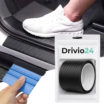 Плівка захисна карбонова 10 см х 3 м + ракель Drivio24