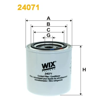 Фильтр системы охлаждения WIX FILTERS Daf 95 тонкой очистки накручиваемый 24071