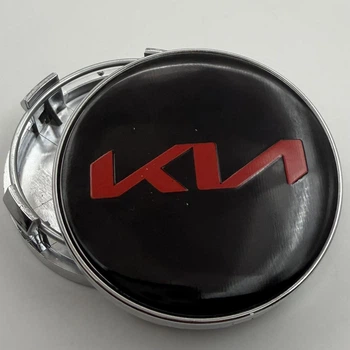 Колпачок KIA 63 мм 58 мм логотипом киа заглушка черный с красным