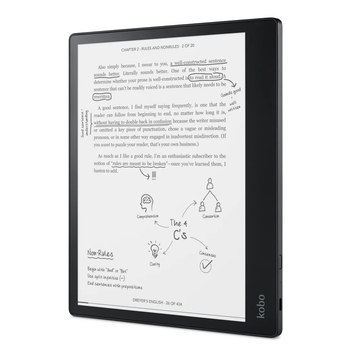 Электронная книга 10.3" Kobo Elipsa / 32ГБ / Linux / Wi-Fi / Bluetooth / Поддержка стилуса / ComfortLight / Dropbox и Google Drive интеграция / Черный (102103029) - Уценка