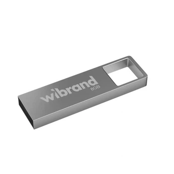 USB флеш накопитель Wibrand 8GB Shark Silver USB 2.0 (WI2.0/SH8U4S) (347276)