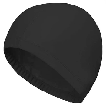 Шапочка для плавания универсальная "Fabric" NE-SP-SW02BK тканевая, черная