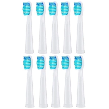 Насадки для звуковой зубной щетки Seago SG-507/515/551/575/910/958/949 White 10 штук