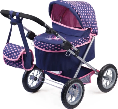 Коляска Bayer Design глибока для ляльки Trendy темно-синя та фіолетова (4003336130522)