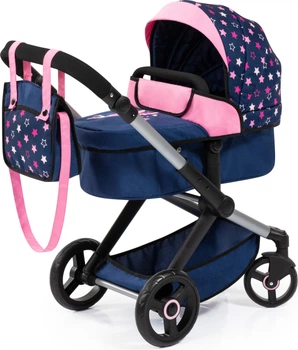 Wózek głęboki dla lalki Bayer XEO 70 cm Blue/Pink (4003336170160)