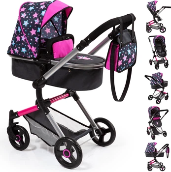 Коляска для ляльки Bayer Design Combi Neo Vario 18406AA Чорна (4003336184068)