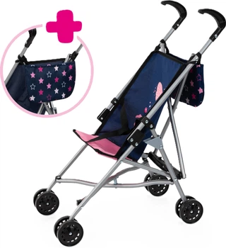 Коляска для ляльок Bayer Design з сумкою Блакитна 30516AB (4003336420142)