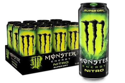 Упаковка безалкогольного енергетичного напою Monster Energy Nitro Super Dry 500 ml х 12 енергетик
