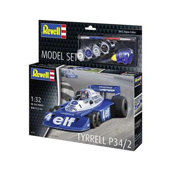 Сборная модель Revell набор автомобиль Tyrrell P34/2 6-Wheeler, уровень 4, 132 (RVL-67741)