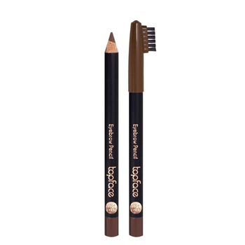 Олівець для брів зі щіточкою EyeBrow Pencil TopFace PT611 №02 Гарячий коричневий, 1,14 г