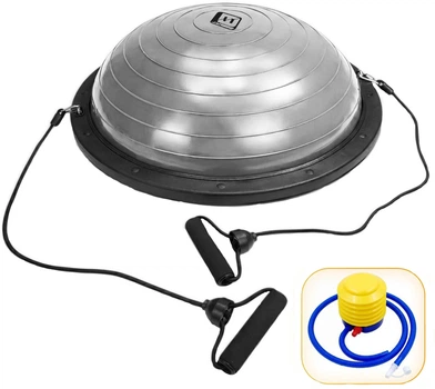 Балансировочная платформа BOSU Ball EasyFit 60 см босу с насосом с ножками EF-2323 Серая (56001389)