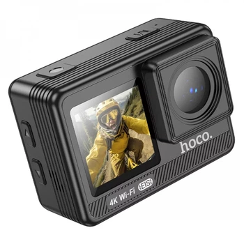 Экшн-камера Hoco DV102 4K anti-shock 150°, Wi-Fi, 900mAh, 1.5h, Черный