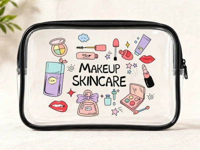 Прозрачная сумка-косметичка travel 20см make up skincare