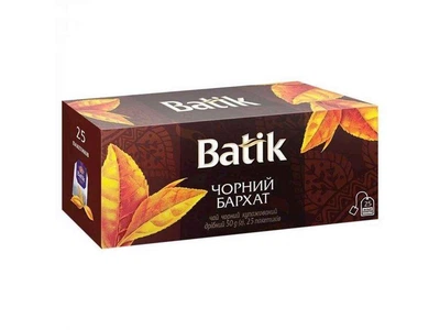 Чай пакетований чорний BATIK Бархат дрібний 2г 25 пакетиків