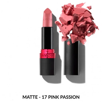 Avon Увлажняющая матовая губная помада «Ультра» , 3.6 г (Клубничный щербет / Pink Passion) 17