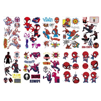 Набор "Человек-паук" из 10 временных тату по 12*7 см (Spiderman-tattoo-mini-set-1-10)