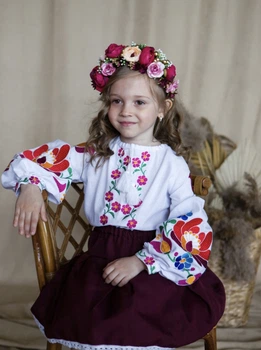 Спідниця для дівчинки Традиційна бордова 104