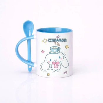 Чашка керамическая с ложкой глянцевая Аниме Синаморол Cinnamoroll 330 мл (СР031630)