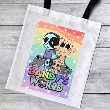 Еко сумка, шопер з принтом Dandy's world Roblox У світі Денді Роблокс 39х34 см (ДС012647)
